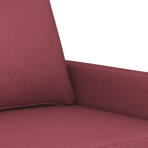 Sofa 3-osobowa, winna czerwień, 180 cm,tapicerowana tkaniną
