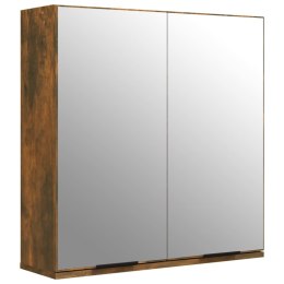 Szafka łazienkowa z lustrem, przydymiony dąb, 64x20x67 cm