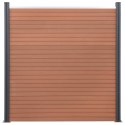 Zestaw paneli ogrodzeniowych, brązowy, 699x186 cm, WPC