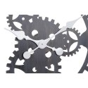 Zegar Ścienny DKD Home Decor Czarny Naturalny Żelazo Plastikowy Drewno MDF Koła zębate 76 x 4,5 x 76 cm (2 Sztuk)