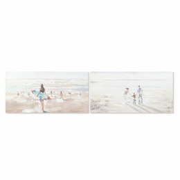 Obraz DKD Home Decor Plaża 120 x 3,7 x 60 cm (2 Sztuk)