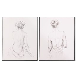 Obraz Home ESPRIT Kobieta Nowoczesny 82,3 x 4,5 x 102,3 cm (2 Sztuk)