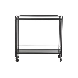 Konsola DKD Home Decor Szkło Czarny Metal (80 x 28 x 80,5 cm)