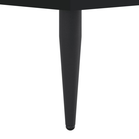 Rama łóżka, czarna, 100x200 cm, materiał drewnopochodny