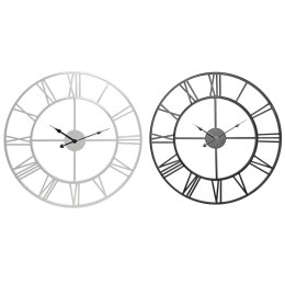 Zegar Ścienny Home ESPRIT Biały Czarny Metal 60 x 3 x 60 cm (2 Sztuk)