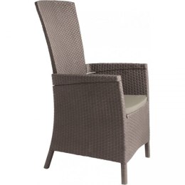 Luksusowe plastikowe krzesło VERMONT - cappuchino