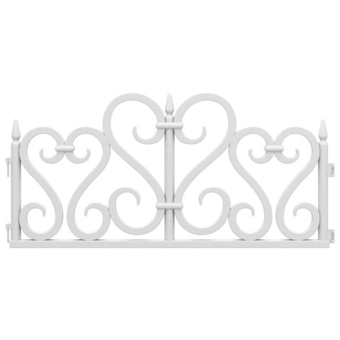 Obrzeża trawnikowe, 17 szt., białe, 10 m, PP