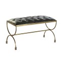 Foot-of-bed Bench DKD Home Decor 90 x 38 x 52 cm Złoty Metal Kolor Zielony Metalik