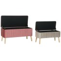 Taboret DKD Home Decor Szary Bordeaux Złoty Jodła 100 x 44 x 47 cm (2 Sztuk)