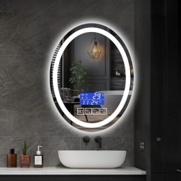 IREDA Lustro łazienkowe z oświetleniem, 80x60cm, głośnik