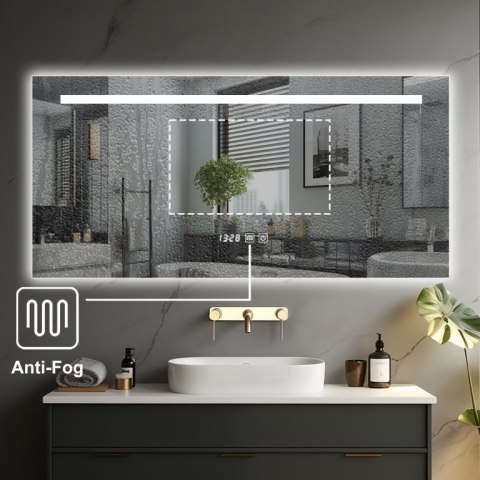 IREDA Lustro łazienkowe LED z oświetleniem, 90 x 70 cm IREDA Lustro łazienkowe LED z oświetleniem, 90 x 70 cm