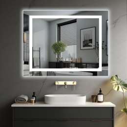 IREDA Lustro łazienkowe z oświetleniem LED, 125 x 75 cm