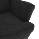 Fotel czarny, aksamitny