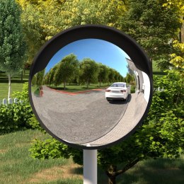 Wypukłe lustro drogowe, czarne, Ø45 cm, poliwęglan