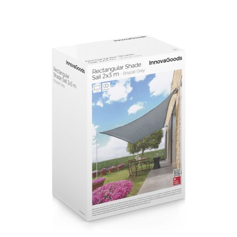 Markiza z prostokątnym żaglem przeciwsłonecznym Shazail InnovaGoods 2 x 3 m - Beige