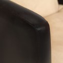 Fotel, czarno-jasnobrązowy, skóra naturalna