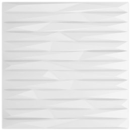 Panele ścienne, 12 szt., białe, 50x50 cm, XPS, 3 m², kamień