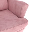 Fotel różowy, aksamitny