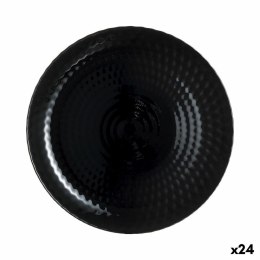 Płaski Talerz Luminarc Pampille Noir Czarny Szkło 25 cm (24 Sztuk)