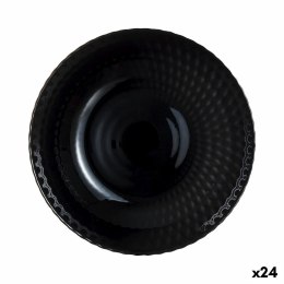 Talerz głęboki Luminarc Pampille Noir Czarny Szkło 20 cm (24 Sztuk)