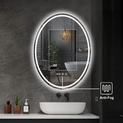 IREDA Lustro łazienkowe z oświetleniem LED, 80 x 60 cm IREDA Lustro łazienkowe z oświetleniem LED, 80 x 60 cm