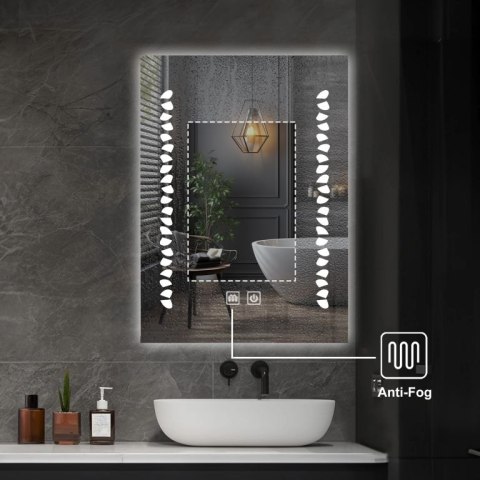 IREDA Lustro łazienkowe z oświetleniem LED, 80 x 60 cm IREDA Lustro łazienkowe z oświetleniem LED, 80 x 60 cm