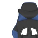 Fotel gamingowy, czarno-niebieski, sztuczna skóra