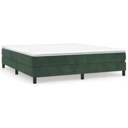 Łóżko kontynentalne z materacem, ciemnozielone, 160x200 cm