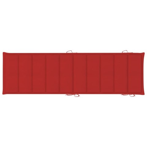 Ogrodowy leżak z poduszką, lite drewno akacjowe