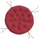 Okrągła poduszka, winna czerwień, Ø 100 x 11 cm, tkanina Oxford