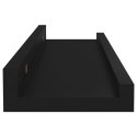 Półki ścienne, 4 szt., czarne, 40x9x3 cm