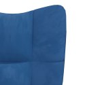 Fotel, niebieski, obity aksamitem