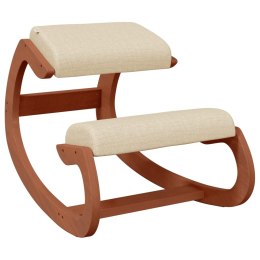 Krzesło klęcznik, kremowe, 55x84x55 cm, sklejka brzozowa