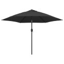 Parasol ogrodowy na metalowym słupku, 300 cm, antracytowy