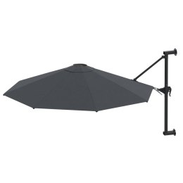 Parasol ścienny na metalowym słupku, 300 cm, antracytowy