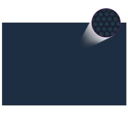 Pływająca folia solarna z PE, 600x400 cm, czarno-niebieska