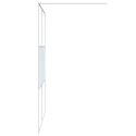 Ścianka prysznicowa, biała, 140x195 cm, przezroczyste szkło ESG