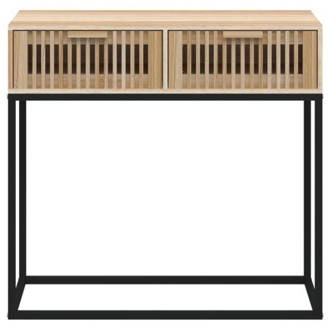 Stolik konsolowy, 80x30x75 cm, materiał drewnopochodny i żelazo Stolik konsolowy, 80x30x75 cm, materiał drewnopochodny i żelazo