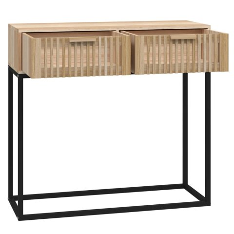 Stolik konsolowy, 80x30x75 cm, materiał drewnopochodny i żelazo Stolik konsolowy, 80x30x75 cm, materiał drewnopochodny i żelazo