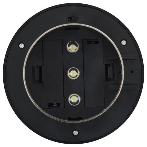 Lampy solarne do ogrodu, 12 szt., LED, okrągłe, 12 cm, białe