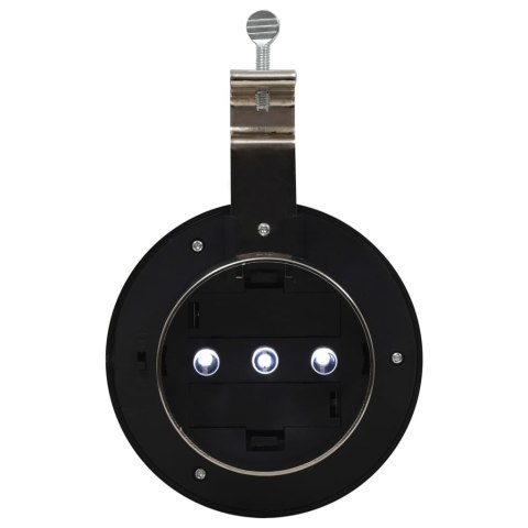 Lampy solarne do ogrodu, 12 szt., LED, okrągłe, 12 cm, białe