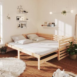 Łóżko wysuwane, 2 x (90x200) cm, lite drewno sosnowe