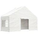 Namiot ogrodowy z dachem, biały, 4,46x5,88x3,75 m, polietylen