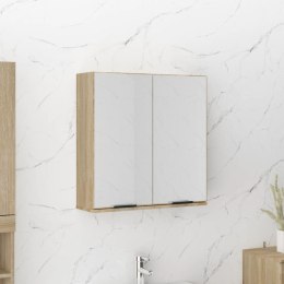Szafka łazienkowa z lustrem, dąb sonoma, 64x20x67 cm