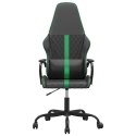 Masujący fotel gamingowy, zielono-czarny, sztuczna skóra