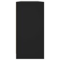 Biblioteczka z drzwiczkami, czarna, 204x37x75 cm
