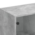 Biblioteczka z drzwiczkami, szarość betonu, 136x37x109 cm