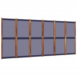 Parawan 6-panelowy, ciemnoniebieski, 420x180 cm