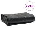 Plandeka, antracytowa, 2x3 m, 650 g/m²