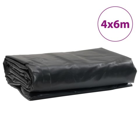 Plandeka, antracytowa, 4x6 m, 650 g/m²